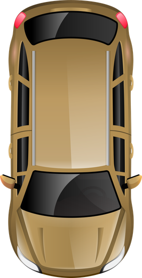 Luxury vehicle top view